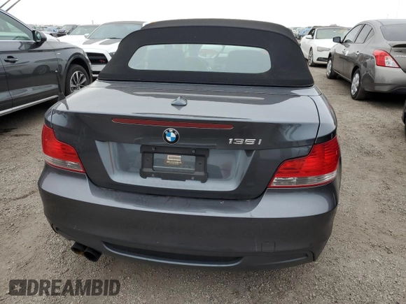 2013 BMW 1 Series 135i with VIN WBAUN7C52DVM27902, listed as a Copart auction lot 76493654 with 0 mi miles and Salvage Title. Bid and sale history available at carsss.com. Image 6.