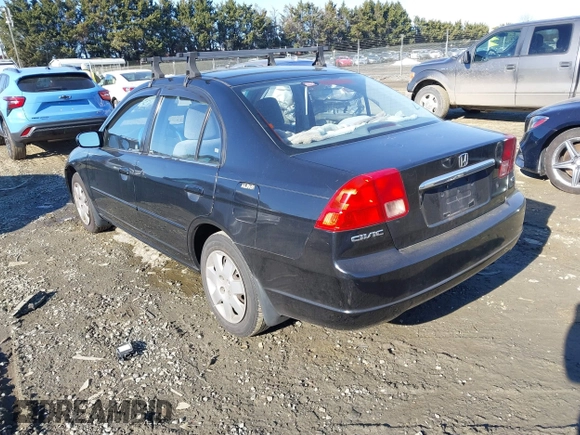 2001 Honda Civic EX with VIN 1HGES25781L045142, listed as a IAAI auction lot 41349284 with 368,806 mi miles. Bid and sale history available at carsss.com. Image 3.