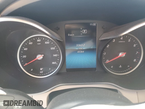 2022 Mercedes-Benz GLC with VIN W1N0G8DBXNV395314, listed as a Copart auction lot 49234705 with 45,364 mi miles and Salvage Title. Bid and sale history available at carsss.com. Image 9.