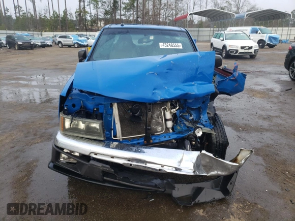 2008 GMC Canyon SLE1 with VIN 1GTCS13E788102512, listed as a Copart auction lot 43248555 with 0 mi miles and Salvage Title. Bid and sale history available at carsss.com. Image 5.