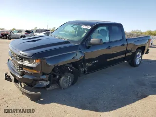 2018 Chevrolet Silverado 1500 Custom with VIN 1GCRCPEC3JZ249383, listed as a Copart auction lot 81187644 with 50,299 mi miles and Salvage Title. Bid and sale history available at carsss.com. Image 1.