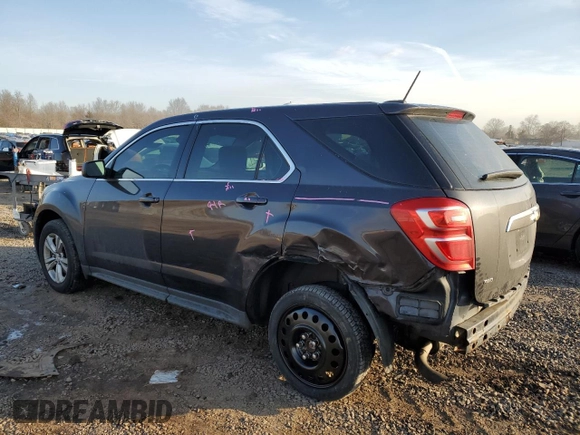 2016 Chevrolet Equinox LS with VIN 2GNFLEEK2G6221777, listed as a Copart auction lot 42834235 with 126,885 mi miles and Salvage Title. Bid and sale history available at DreamBid. Image 2.