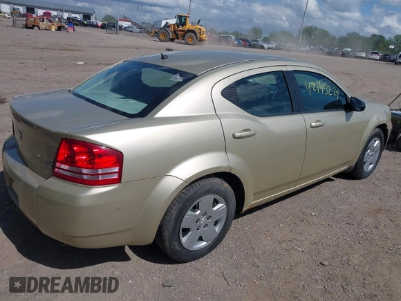 2010 Dodge Avenger SXT with VIN 1B3CC4FB4AN198219, listed as a IAAI auction lot 42145229 with 183,849 mi miles. Bid and sale history available at carsss.com. Image 4.
