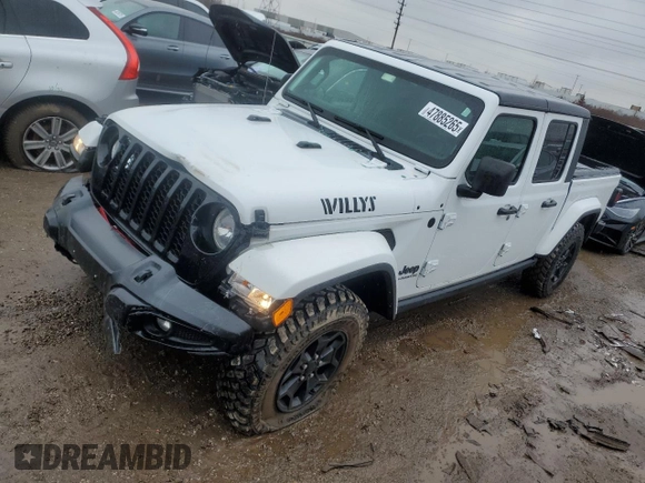 2021 Jeep Gladiator Freedom с VIN 1C6HJTAG9ML605725, выставлен на аукционе Copart как лот 47885265 с пробегом 45 085 миль миль и Списание • Salvage title. История ставок и продаж доступна на DreamBid. Изображение 1.