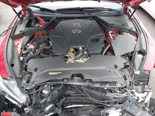 2021 Infiniti Q50 Red Sport 400 with VIN JN1FV7DP7MM850432, listed as a IAAI auction lot 42057935 with 15,936 mi miles and . Bid and sale history available at DreamBid. Image 10.