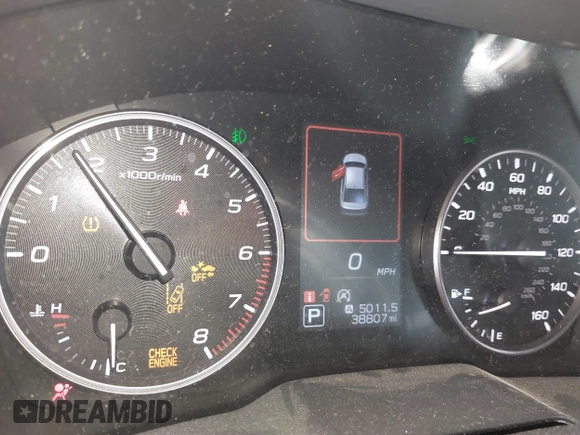 2020 Subaru Legacy Premium with VIN 4S3BWAE61L3031089, listed as a IAAI auction lot 42473604 with 38,807 mi miles and . Bid and sale history available at DreamBid. Image 16.