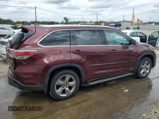 2016 Toyota Highlander Hybrid Limited with VIN 5TDDCRFH5GS014218, listed as a Copart auction lot 71831924 with 128,058 mi miles and Salvage Title. Bid and sale history available at carsss.com. Image 3.