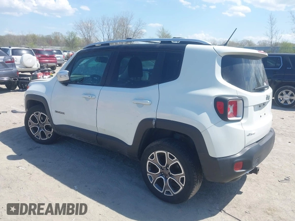2017 Jeep Renegade Limited with VIN ZACCJBDB3HPE47042, listed as a IAAI auction lot 42117357 with 139,686 mi miles and . Bid and sale history available at DreamBid. Image 3.