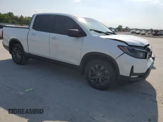 2021 Honda Ridgeline Sport with VIN 5FPYK3F18MB009882, listed as a Copart auction lot 57136205 with 43,549 mi miles and Salvage title. Bid and sale history available at DreamBid. Image 4.