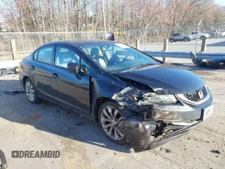 2014 Honda Civic Sedan EX-L with VIN 2HGFB2F95EH555861, listed as a IAAI auction lot 41721384 with 213,086 mi miles. Bid and sale history available at carsss.com. Image 1.
