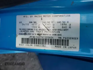 2010 Mazda 3 Mazdaspeed3 Sport with VIN JM1BL1H47A1320604, listed as a Copart auction lot 43263365 with 122,910 mi miles and Salvage Title. Bid and sale history available at DreamBid. Image 14.
