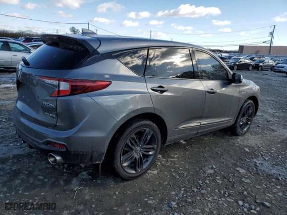 2023 Acura RDX w/A-Spec Package with VIN 5J8TC2H67PL023536, listed as a Copart auction lot 87268614 with 19,972 mi miles and Salvage Title. Bid and sale history available at carsss.com. Image 3.