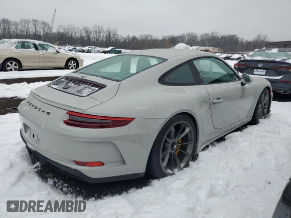 2018 Porsche 911 GT3 with VIN WP0AC2A92JS176459, listed as a Copart auction lot 82401584 with Not Provided miles and Salvage Title. Bid and sale history available at DreamBid. Image 3.