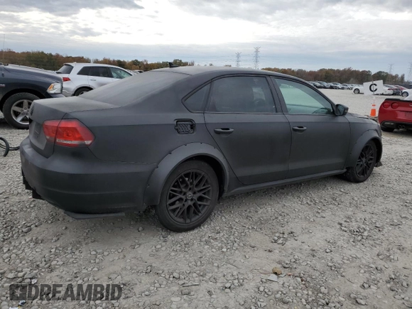 2014 Volkswagen Passat S w/Nav with VIN 1VWAP7A36EC026154, listed as a Copart auction lot 83426054 with 192,012 mi miles and Salvage Title. Bid and sale history available at carsss.com. Image 3.