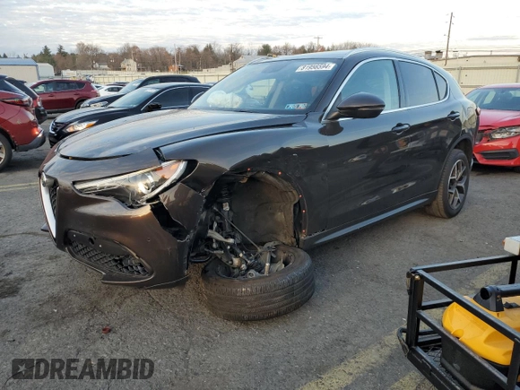 2019 Alfa Romeo Stelvio Ti with VIN ZASPAKBN8K7C45713, listed as a Copart auction lot 81956594 with Not provided miles and Salvage title. Bid and sale history available at DreamBid. Image 1.