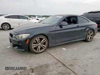 2015 BMW 4 Series 435i with VIN WBA3R1C59FK193405, listed as a Copart auction lot 52563835 with 86,820 mi miles and Salvage title. Bid and sale history available at DreamBid. Image 1.