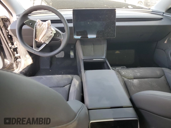 2025 Tesla Model 3 Long Range with VIN 5YJ3E1EA9SF965269, listed as a Copart auction lot 58576425 with Not provided miles and Salvage title. Bid and sale history available at DreamBid. Image 8.