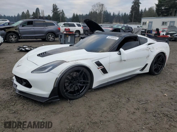 2017 Chevrolet Corvette Grand Sport 2LT with VIN 1G1YY2D78H5110851, listed as a Copart auction lot 42308695 with 27,101 mi miles and Salvage Title. Bid and sale history available at carsss.com. Image 1.
