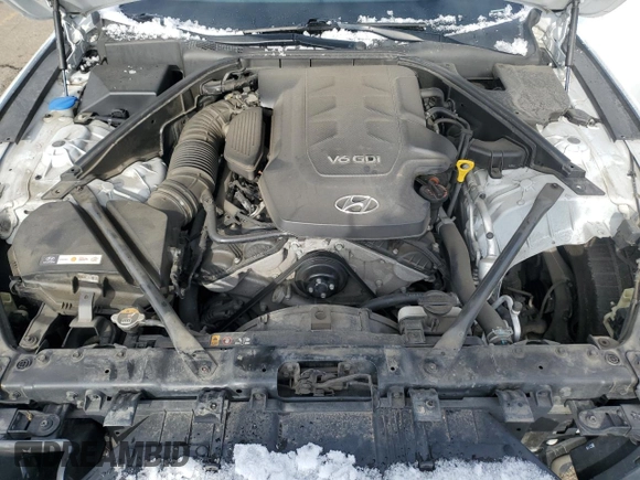 2015 Hyundai Genesis 3.8L with VIN KMHGN4JE8FU097477, listed as a Copart auction lot 51654155 with 74,358 mi miles and Salvage Title. Bid and sale history available at carsss.com. Image 11.