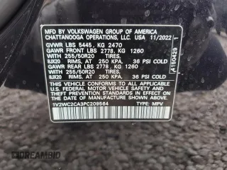 2023 Volkswagen Atlas SE with VIN 1V2WC2CA3PC209564, listed as a Copart auction lot 45835535 with 17,289 mi miles and Salvage title. Bid and sale history available at DreamBid. Image 13.