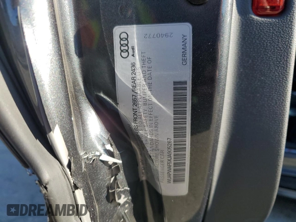 2018 Audi RS 5 z VIN WUAPWAF5XJA905267, wystawiony jako Copart lot #47817075 z przebiegiem 49 962 mil mil oraz Szkoda całkowita • Salvage title. Historia ofert i sprzedaży dostępna na DreamBid. Obrazek 12.