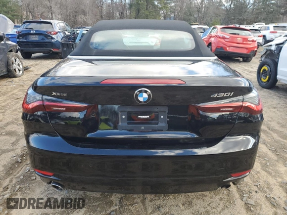 2024 BMW 4 Series 430i xDrive with VIN WBA43AT02RCN28707, listed as a Copart auction lot 84617304 with 0 mi miles and Salvage Title. Bid and sale history available at carsss.com. Image 6.