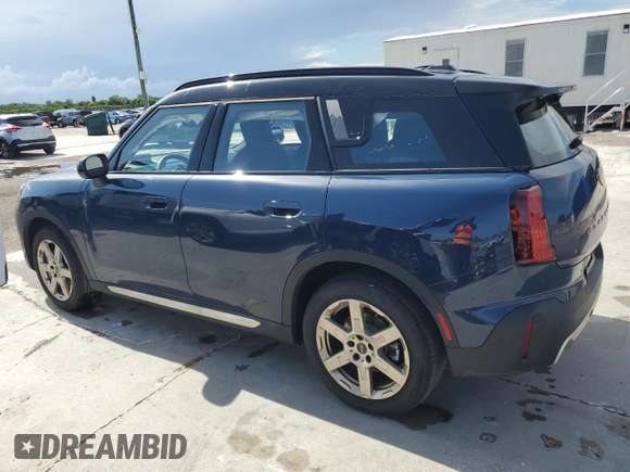 2025 MINI Countryman S with VIN WMZ23GA06S7S21118, listed as a Copart auction lot 62491425 with 11,851 mi miles and Clean title. Bid and sale history available at DreamBid. Image 2.