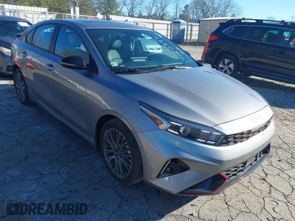 2023 Kia Forte GT-Line with VIN 3KPF54AD4PE671239, listed as a IAAI auction lot 41223971 with 22,610 mi miles. Bid and sale history available at carsss.com. Image 1.