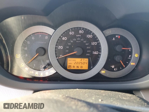 2008 Toyota RAV4 with VIN JTMZK33V986013994, listed as a Copart auction lot 45769205 with 222,504 mi miles and Salvage Title. Bid and sale history available at carsss.com. Image 9.