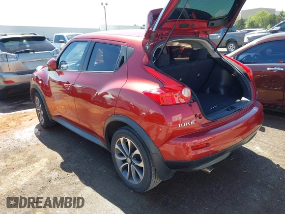 2014 Nissan Juke S with VIN JN8AF5MR0ET451948, listed as a IAAI auction lot 42035893 with 123,698 mi miles and . Bid and sale history available at carsss.com. Image 3.