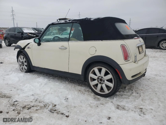 2008 MINI Cooper Convertible S with VIN WMWRH33588TU80448, listed as a Copart auction lot 87855235 with 0 mi miles and Salvage Title. Bid and sale history available at carsss.com. Image 2.
