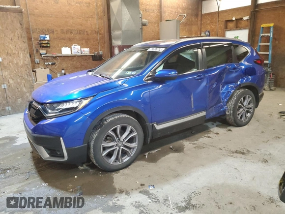 2020 Honda CR-V Touring with VIN 7FARW2H9XLE007939, listed as a Copart auction lot 39896733 with 22,465 mi miles. Bid and sale history available at carsss.com. Image 1.
