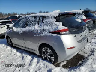 2020 Nissan LEAF SV Plus with VIN 1N4BZ1CP0LC309828, listed as a Copart auction lot 89184875 with Not Provided miles and Salvage Title. Bid and sale history available at DreamBid. Image 2.