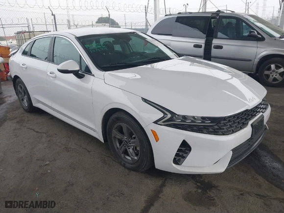 2022 Kia K5 LXS with VIN 5XXG14J22NG159711, listed as a IAAI auction lot 41168708 with 41,399 mi miles. Bid and sale history available at carsss.com. Image 1.