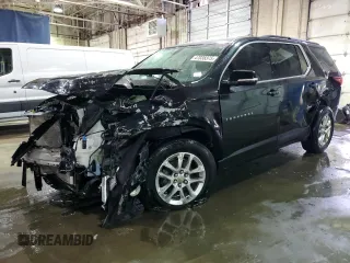 2019 Chevrolet Traverse LT Cloth z VIN 1GNEVGKWXKJ310226, wystawiony jako Copart lot #47038375 z przebiegiem 51 238 mil mil oraz Czysty tytuł • Clean title. Historia ofert i sprzedaży dostępna na DreamBid. Obrazek 1.