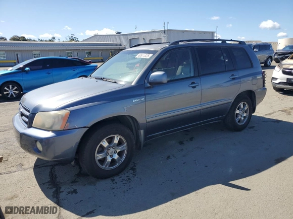 2002 Toyota Highlander with VIN JTEGF21A320034111, listed as a Copart auction lot 49541825 with 292,201 mi miles and Clean Title. Bid and sale history available at carsss.com. Image 1.