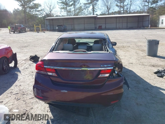2015 Honda Civic Sedan LX with VIN 19XFB2F56FE244819, listed as a IAAI auction lot 41744828 with 128,500 mi miles. Bid and sale history available at carsss.com. Image 15.