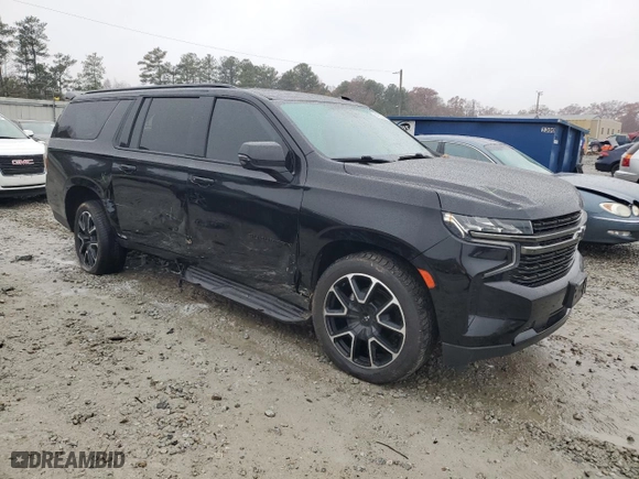2021 Chevrolet Suburban RST with VIN 1GNSKEKD4MR210450, listed as a Copart auction lot 84372054 with 98,560 mi miles and Salvage Title. Bid and sale history available at carsss.com. Image 4.