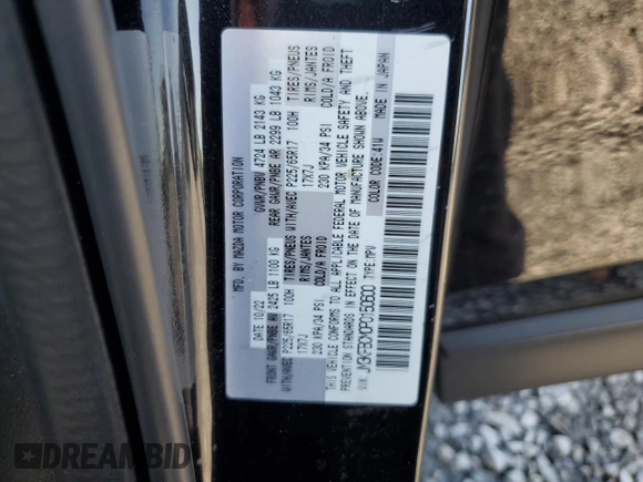 2023 Mazda CX-5 2.5 S Carbon Edition with VIN JM3KFBCM0P0150600, listed as a Copart auction lot 50938345 with 43,322 mi miles and Salvage Title. Bid and sale history available at carsss.com. Image 13.