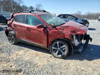 2021 Hyundai Kona Limited with VIN KM8K3CA54MU633381, listed as a Copart auction lot 46872695 with 0 mi miles and Salvage Title. Bid and sale history available at carsss.com. Image 4.