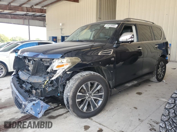 2020 Nissan Armada SL with VIN JN8AY2ND9L9106925, listed as a Copart auction lot 51975995 with 136,174 mi miles and Non Repairable. Bid and sale history available at carsss.com. Image 1.