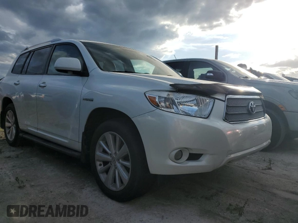 2008 Toyota Highlander Hybrid Limited with VIN JTEEW44A382019183, listed as a Copart auction lot 76129494 with 0 mi miles and Salvage Title. Bid and sale history available at carsss.com. Image 4.