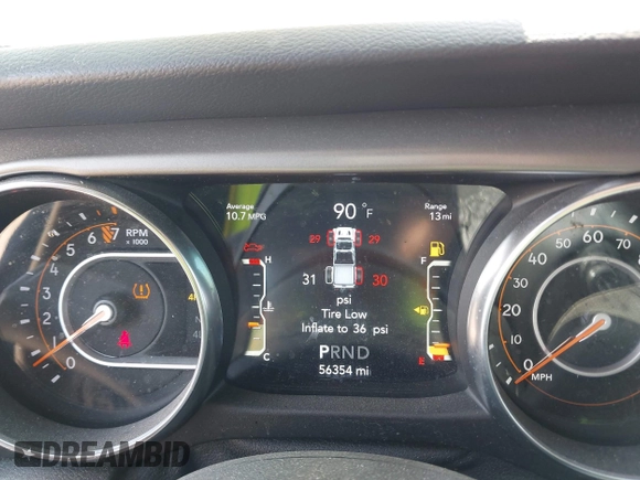 2021 Jeep Gladiator Sport S with VIN 1C6HJTAG8ML542343, listed as a IAAI auction lot 42317089 with 56,354 mi miles and . Bid and sale history available at DreamBid. Image 7.