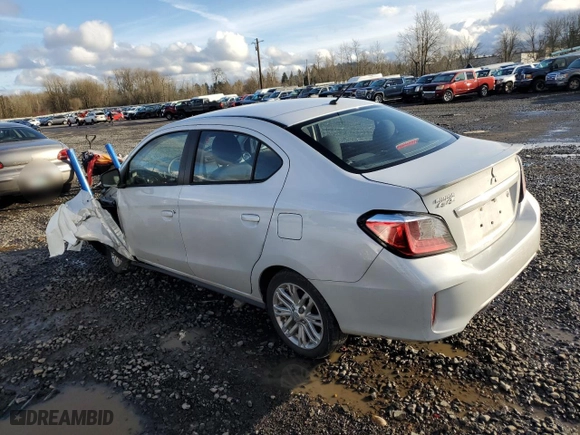 2023 Mitsubishi Mirage G4 ES with VIN ML32FUFJ7PHF02097, listed as a Copart auction lot 86644554 with 55,549 mi miles and Salvage Title. Bid and sale history available at carsss.com. Image 2.