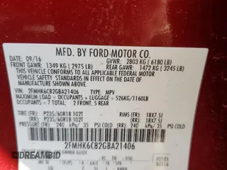 2016 Ford Flex SEL with VIN 2FMHK6C82GBA21406, listed as a Copart auction lot 86769264 with 187,605 mi miles and Salvage Title. Bid and sale history available at carsss.com. Image 13.