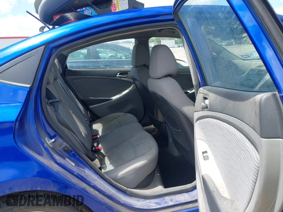 2013 Hyundai Accent GLS with VIN KMHCU4AEXDU437677, listed as a IAAI auction lot 42110350 with 144,947 mi miles. Bid and sale history available at carsss.com. Image 8.