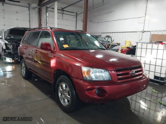 2007 Toyota Highlander w/3rd Row with VIN JTEDP21A770129956, listed as a IAAI auction lot 41295472 with 124,956 mi miles. Bid and sale history available at carsss.com. Image 1.