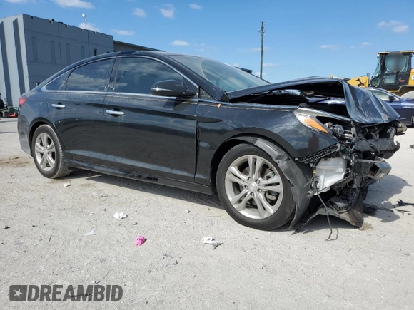 2018 Hyundai Sonata SEL with VIN 5NPE34AF0JH631990, listed as a Copart auction lot 53000595 with 41,736 mi miles and Salvage Title. Bid and sale history available at DreamBid. Image 4.
