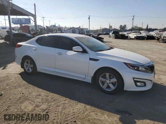 2015 Kia Optima LX with VIN KNAGM4A71F5644007, listed as a Copart auction lot 80284624 with 134,025 mi miles and Salvage Title. Bid and sale history available at carsss.com. Image 4.