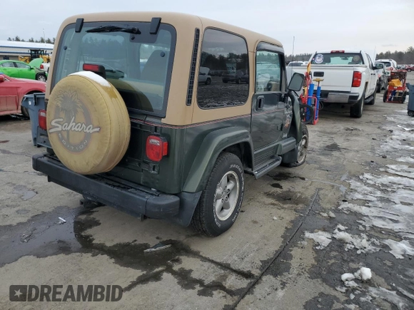 1997 Jeep Wrangler Sahara with VIN 1J4FY49S8VP466332, listed as a Copart auction lot 87898585 with 117,814 mi miles and Clean Title. Bid and sale history available at carsss.com. Image 3.